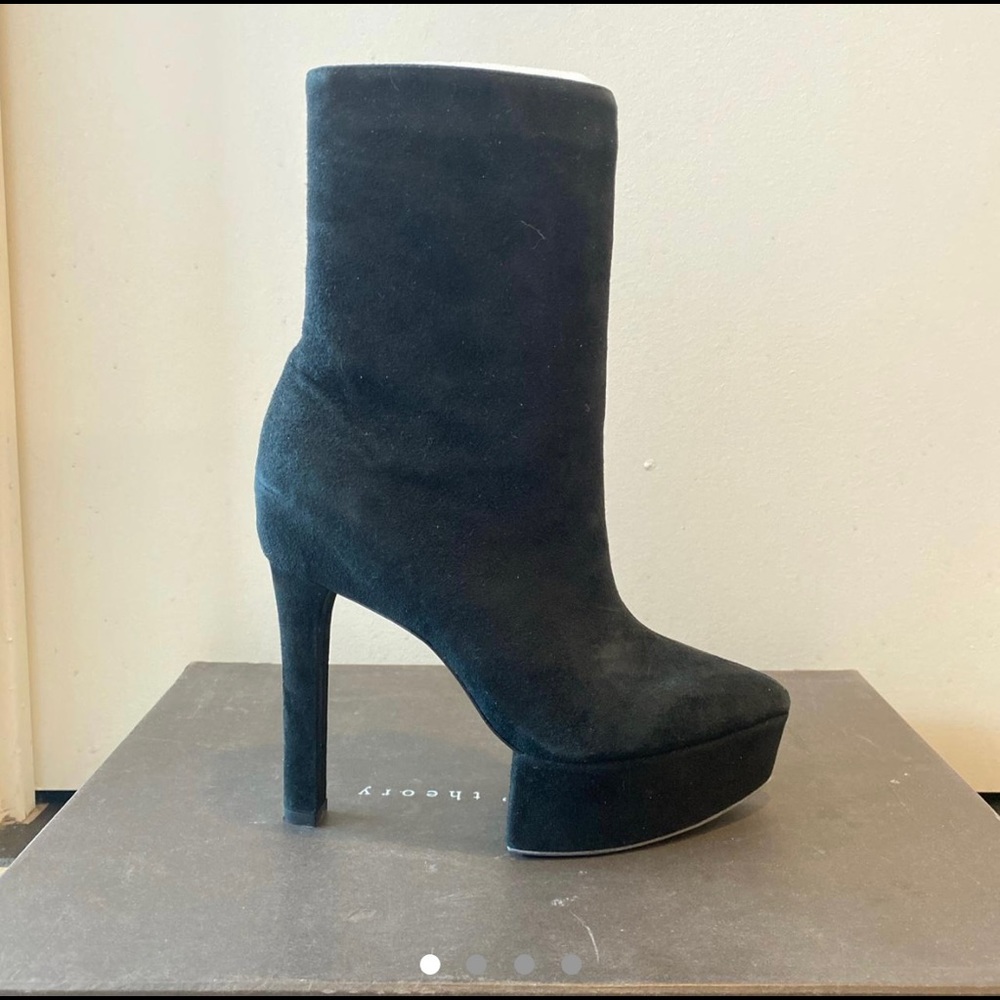 Theyskens’ Theory Black Suede Boots 🔲